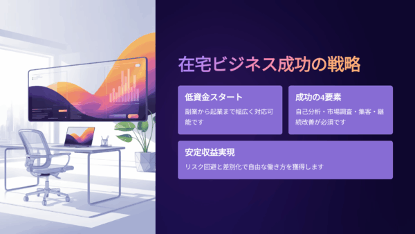 たった3ヶ月で変わる！在宅ビジネスで副業収入を得る始め方と成功ステップ